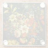 花と果実を持つ静物詩 ガラスコースター (裏面)