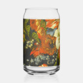 花と果実を持つ静物詩 ガラス缶 (正面)