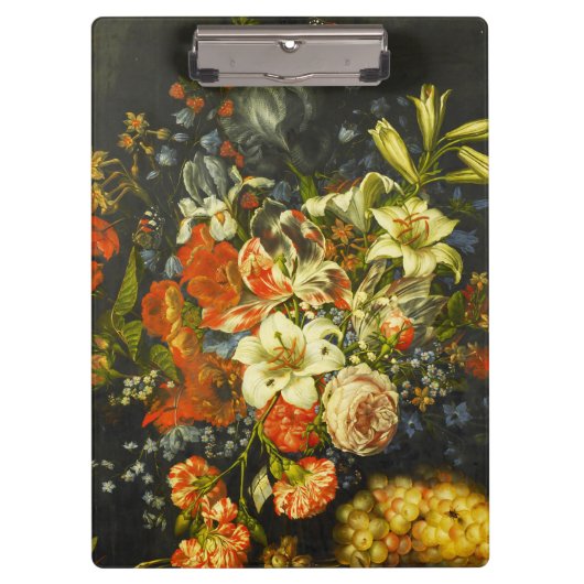 花と果実を持つ静物詩 クリップボード (正面)