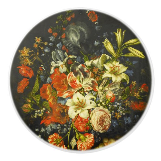 花と果実を持つ静物詩 セラミックノブ (正面)