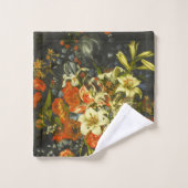 花と果実を持つ静物詩 バスタオルセット (ウォッシュタオル)