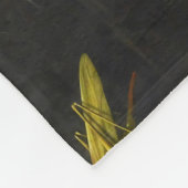 花と果実を持つ静物詩 フリースブランケット (角)