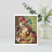 花と果実を持つ静物詩 ポストカード (スタンド正面)
