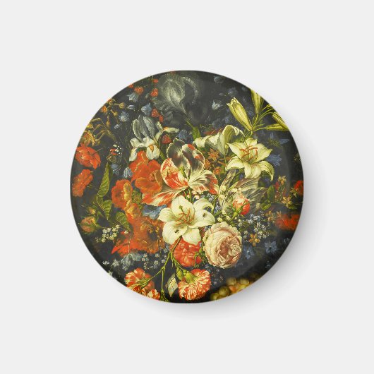 花と果実を持つ静物詩 マグネット (正面)