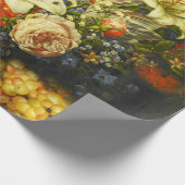 花と果実を持つ静物詩 ラッピングペーパー (角)