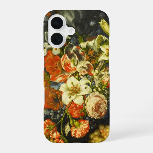 花と果実を持つ静物詩 iPhone 16ケース (裏面)
