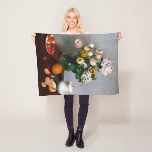 花と果実，ヘンリファンタン – ラトゥール フリースブランケット (インサイチュ)