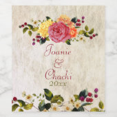 花と果実 ワインラベル (シングルラベル)