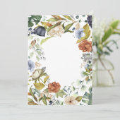 花と果物の秋の収穫フレーム招待状 招待状 (スタンド正面)