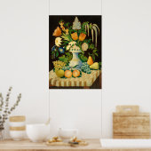 花と果物 – アメリカのファインアートポスター ポスター (キッチン)