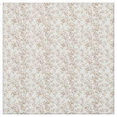 花と枝の付いた茶色のトイル ファブリック (見本)