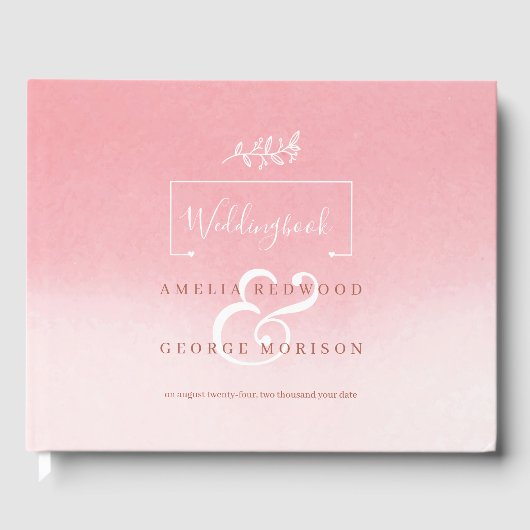 花と枠(ハート) ゲストブック (正面)