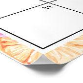 花と柑橘類ベビーシャワー期日推定ゲーム ポスター (角)