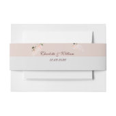 花と柔らかい紫と灰色の効果 招待状ベリーバンド (正面例)