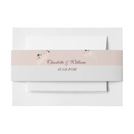 花と柔らかい紫と灰色の効果 招待状ベリーバンド