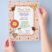 花と植物のセール フライヤー (手)