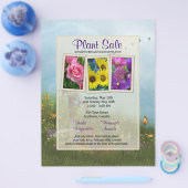 花と植物の販売フライヤー チラシ (シングル)