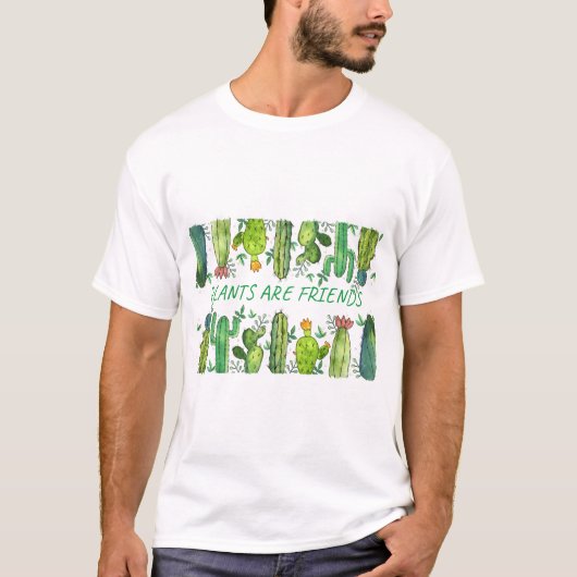 花と植物は友人である Tシャツ (正面)