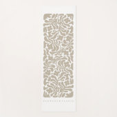 花と植物 | Beige Yoga Mat ヨガマット (正面)