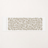 花と植物 | Beige Yoga Mat ヨガマット (正面(横))