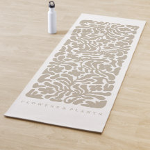 花と植物 | Beige Yoga Mat