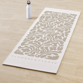 花と植物 | Beige Yoga Mat ヨガマット