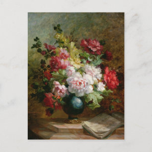 花と楽譜を持つ静物生活 ポストカード