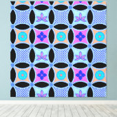 花と模様 キャンバスプリント (インサイチュ (ウッドフロア))