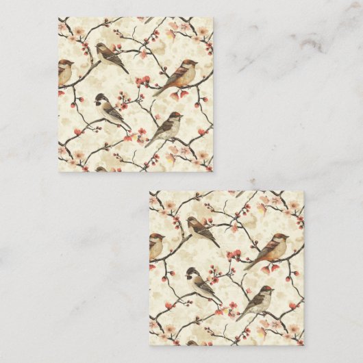 花と歌 スクエア名刺 (正面/裏面)