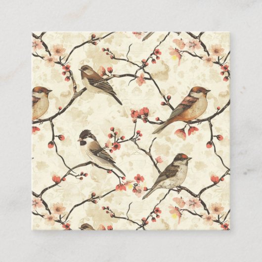 花と歌 スクエア名刺 (正面)