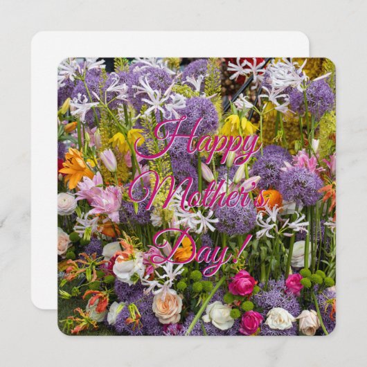 花と母の日を楽しむ 案内状 (正面/裏面)