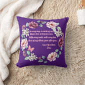 花と母の詩パーソナライズされた クッション (ブランケット)