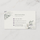 花と水彩の名刺 名刺 (裏面)