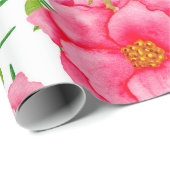 花と水色のシームレスなパターン。ヴィンテージ  ラッピングペーパー (ロールコーナー)