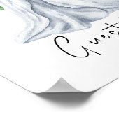 花と水色ドレス – ゲストブック (角)