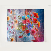 花と氷の結晶 タペストリー (正面(横))