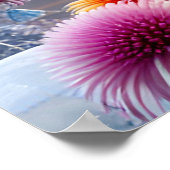 花と氷の結晶 ポスター (角)