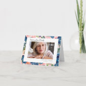 花と永遠に私たちの心の中に哀悼の写真 サンキューカード