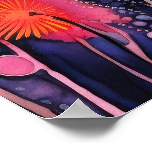 花と泡 ポスター (角)