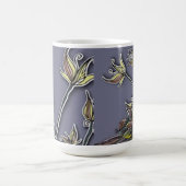 花と波マグカップ コーヒーマグカップ (中央)