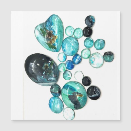 花と海ガラス色きらきら光る (正面)