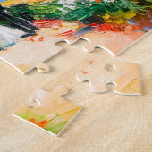 花と海岸の家Impressionist Seascap ジグソーパズル (側面)