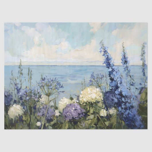 花と海絵を描の切り離し 薄葉紙 (正面)