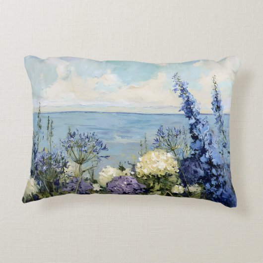 花と海絵を描の アクセントクッション (裏面)