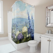 花と海絵を描の シャワーカーテン (インサイチュ)