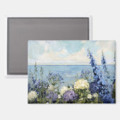 花と海絵を描の マグネット (正面/裏面)