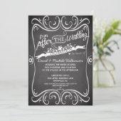 花と渦巻きのチョークボード　結婚式後IDPP2 招待状 (スタンド正面)
