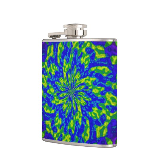 花と渦巻き曼荼羅 フラスク (左)