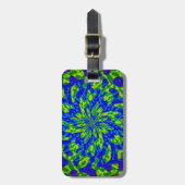 花と渦巻き ラゲッジタグ (正面縦)