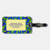 花と渦巻き ラゲッジタグ (裏面横)